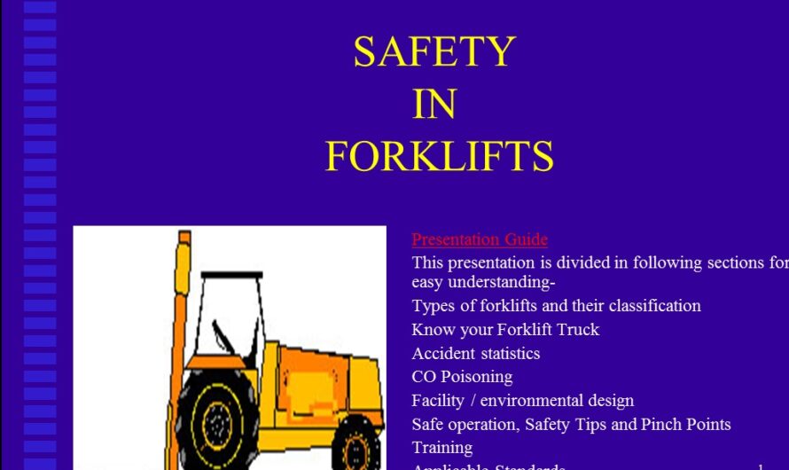 SAFETY IN FORKLIFTS  | PPT | Industrial Safety Training PPT